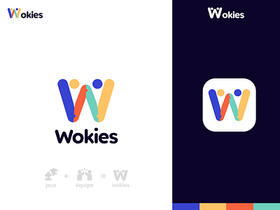 Logo Wokies branding design figma logo ui vector