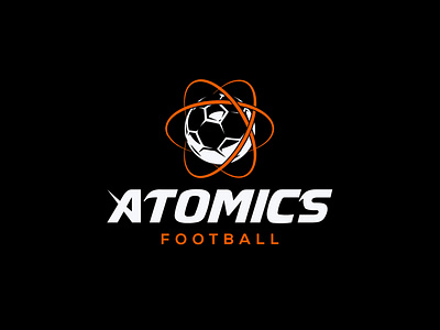 Atomics football "football academy" branding creative logo design graphic design illustration logo logo design minimal ui vector