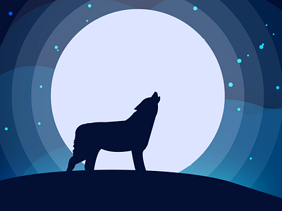 howling at the moon design moon moonlight vectorart wolf