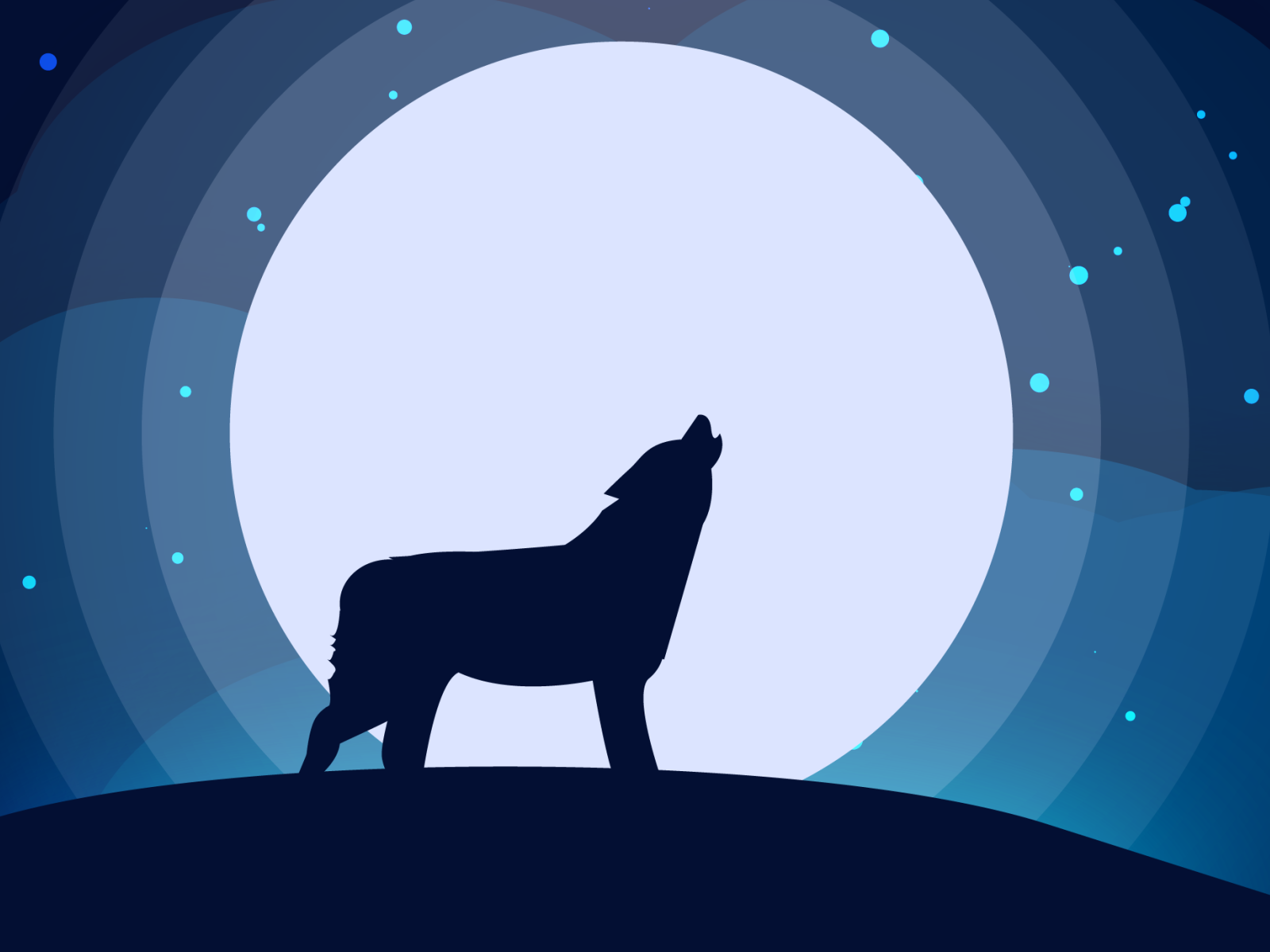 howling at the moon by Alessandro Sparacio on Dribbble