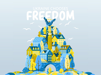 Ukraine Art art design flat illustration graphic design illustration illustrator minimal social media standwithukraine ukraine