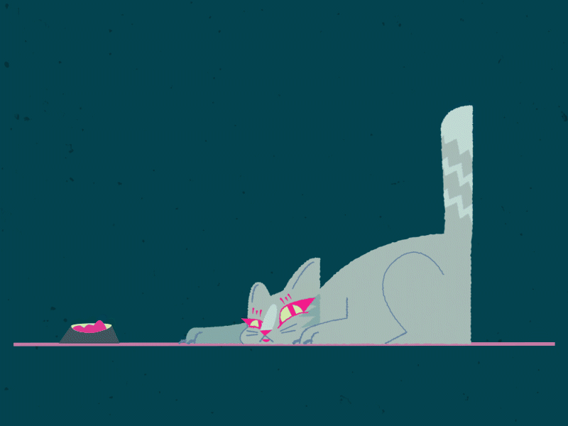 Tail animation "Tragic story" animation cat design graphic design motion graphics stylization
