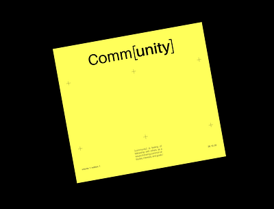 Comm[unity] Cover book community design layout publication