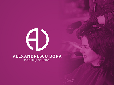 Logo // Alexandrescu Dora beauty beauty logo brand identity branding design graphic design hairstyle logo makeup minimal monogram visual identity