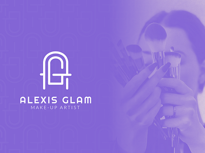 Logo // Alexis Glam beauty beauty logo brand identity branding design graphic design logo makeup monogram visual identity