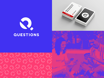 Branding // Questions Card Game board game brand identity branding card card game card games design graphic design logo questions socialize visual identity