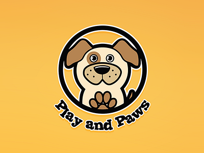 Play and Paws logo dawg dog logo