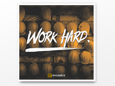 Work Hard Poster construction hard hats motivation poster