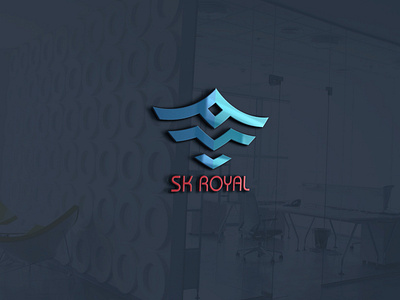sk royal 3d mockup branding freestyle glossy illustration signature typography vector web