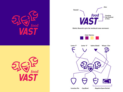 Food Vast branding design flat graphic design icon logo minimal vector