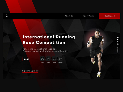 Race Competition adobe xd art branding design flat ui ux web website xd design