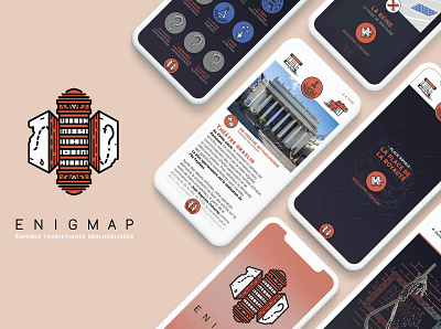ENIGMAP - App for geolocated enigmas adaptive design brand branding freelance identity illustration logo logotype mobile mobile app mobile app design mobile ui mockup typography vector webdesign