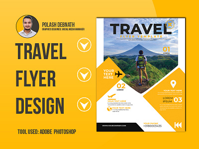 Travel Flyer Concept business flyer design design flyer flyer design travel travel agency travel flyer travelling