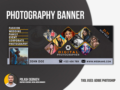 Photography Banner Concept banner design cover design fb cover photographer photography photography banner photography cover web cover
