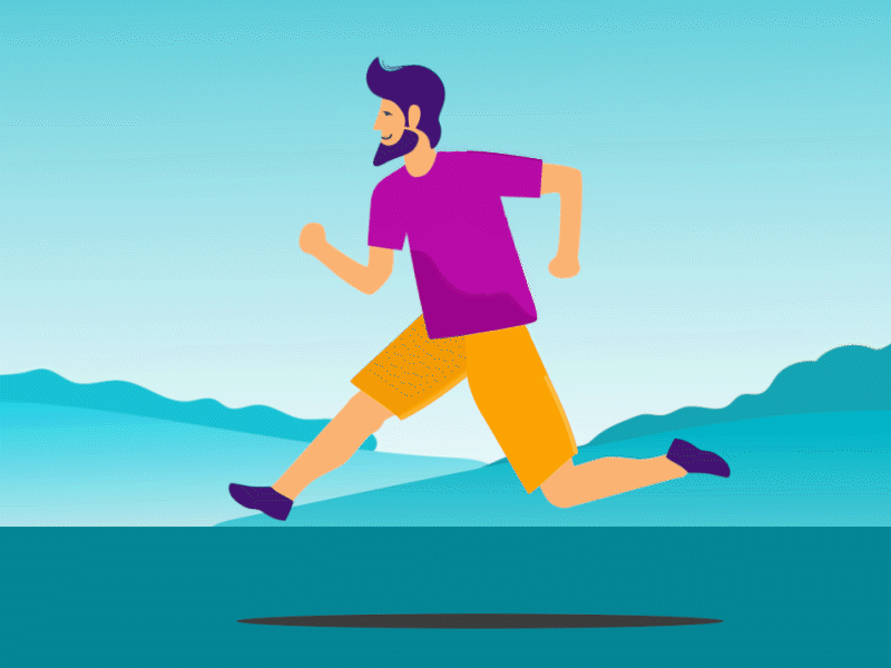Character Run cycle 2d animation after effects animation character animation character design character rigging duik bassel fitness health care motion design