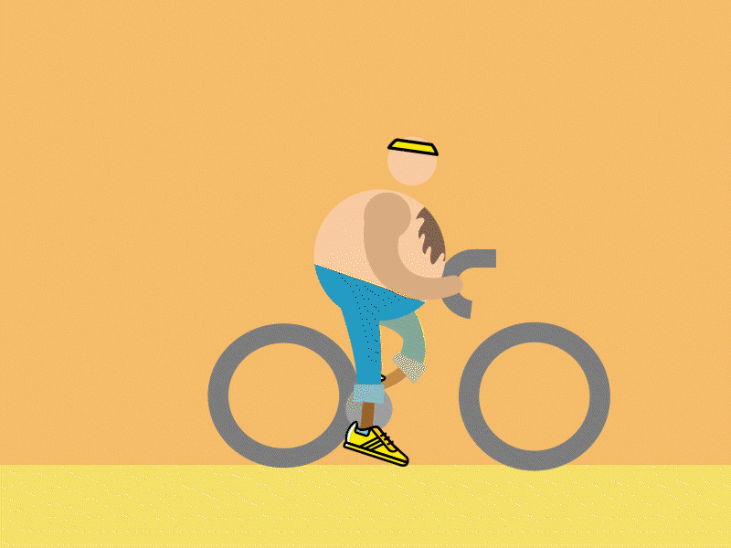 Bicycle Character Animation 2d animation character character animation gif gif animation illustration loop motion design motion graphics
