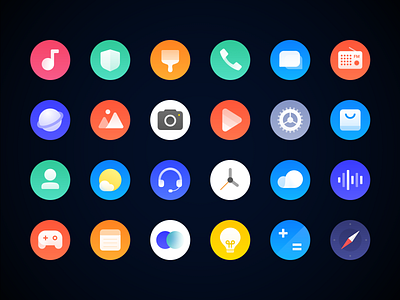 Simple icon set for GlobalOS