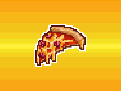 pizza pixel art illustration 8bit fastfood illustration pixel art pizza vector