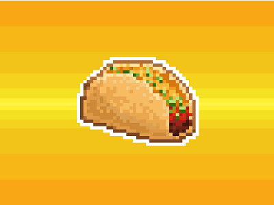 tacos pixel art illustration 8bit fastfood illustration mexican food pixel pixel art tacos vector