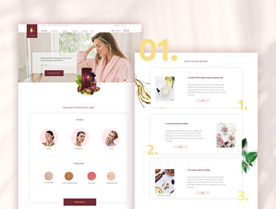 UI/UX for Argan skincare feminine design pink skincare userexperiencedesign userinterfacedesign webdesign webpagedesign