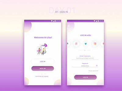 UI daily challenge - Sign in signin signup uidaily uidailychallenge