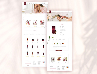 Web UI/UX elegant feminine design productpage skincare ui ux