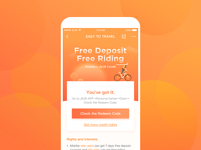 Cooperation with Mobike active page mobike ui