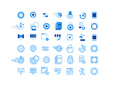 Icon set flat icons iconset material stroke