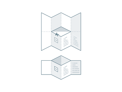 Folding instructions fold pictogram tutorial