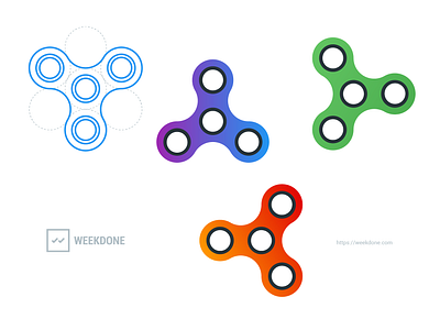 Fidget spinners by Joep Eiting on Dribbble