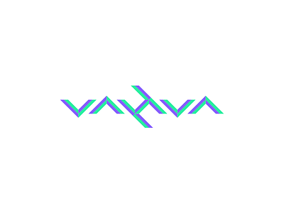 Vahva Colors ambigram brand geometric grid logo neon symmetric symmetry synthpop vaporwave