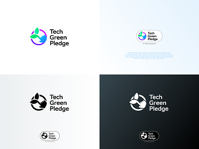 Tech Green Pledge logo 🌍 + trustmark 🐸 brand eco green logo trustmark