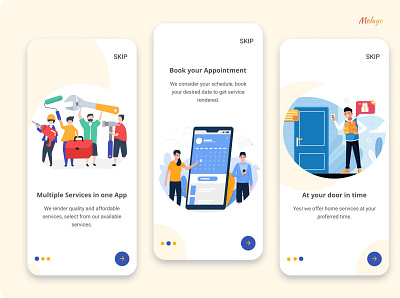 Onboarding Screen (Multi Service App) app color design figma illustration onboarding screen service typography ui ui ux design