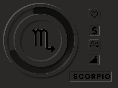 Classic Scorpio illustration logo neumorphism scorpio scorpion zodiac