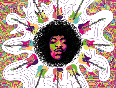 Purple Haze abstract artwork digital art eclectic illustration illustrator cc jimi hendrix psychedelic