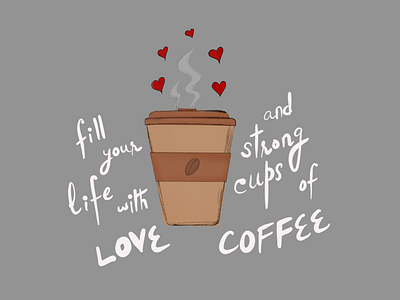 Coffee Love coffee illustration