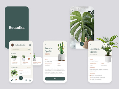 Botanika App app design ui ux