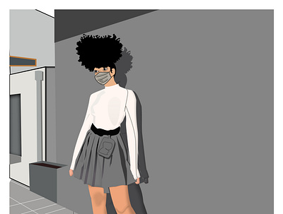 Afro Girl design illustration