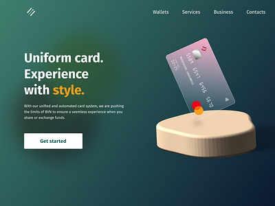 uniform credit card app design illustration ui ux web