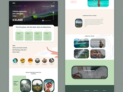 Reis Landing page branding design exploring labding page outdoor outdoors travel traveling travels ui ux vacation web