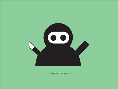 ninja design doodle illustration logo ninja vector