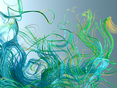Growing Lines 3d 3dart abstract cgi design digitalart houdini houdinifx redshift render simulation vfx