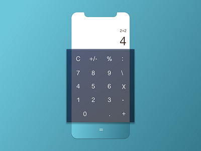 Daily Challenge 4 calculator daily 100 challenge dailyui day4 gradient mobile mobile ui