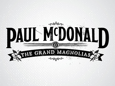 Paul McDonald Logo black idol logo magnolia music vintage