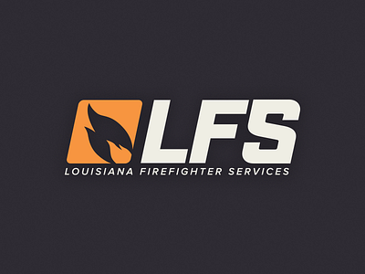 Louisiana Firefighter Services branding fire firefighter logo louisiana services