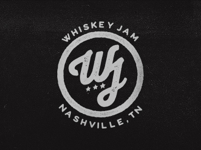 Whiskey Jam Nashville Logo badge logo logotype music nashville vintage