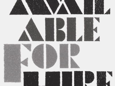 Scrappy block type typography