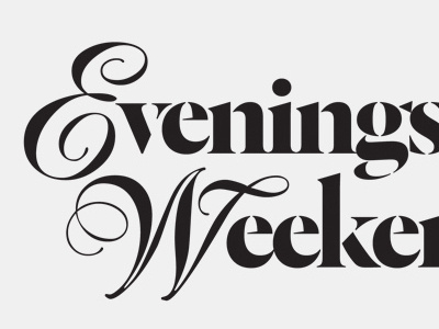 Evenings & Weekends typography