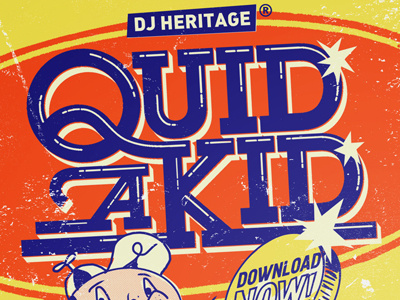 'Quid A Kid' mixtape type logo typography vintage