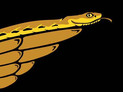 Adam G Snake/Wing emblem illustration logo symbol